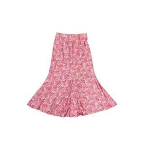 J.Crew Pink & White Feather Mermaid Flared Maxi Skirt Women’s Size XS  Feminine